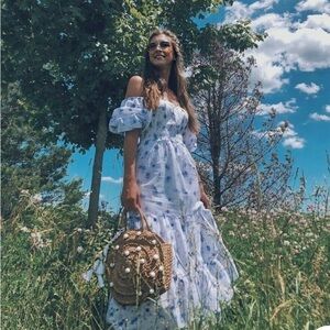 Loveshackfancy Target Gemma maxi floral puff sleeve dress XS